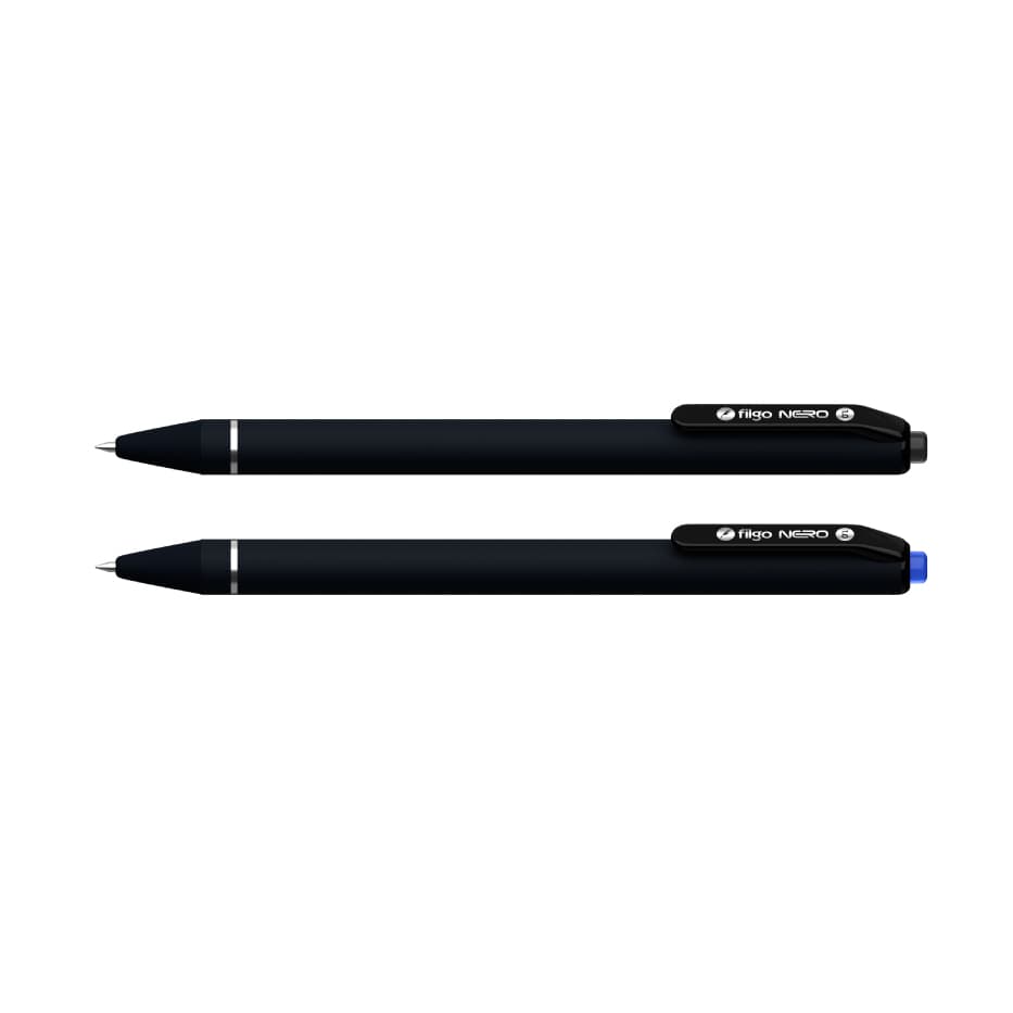 BOLIGRAFO NERO RETRACTIL AZUL