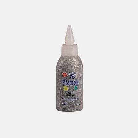 ADHESIVO GLITTER PLATA