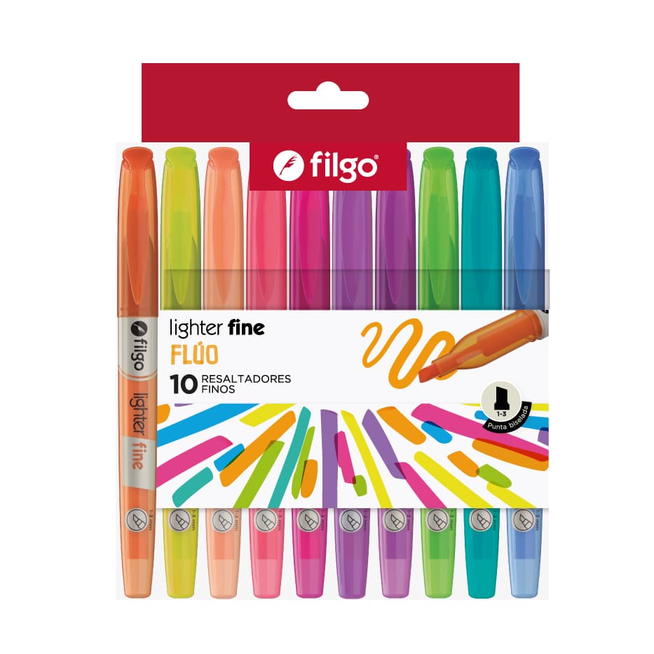 SET RESALTADORES FLUO X 1O