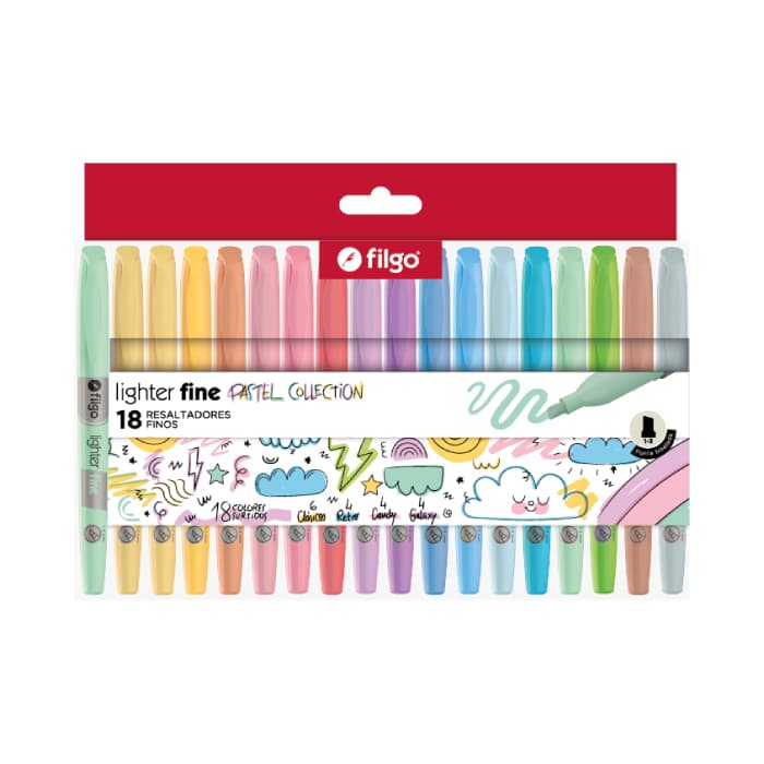 SET RESALTADORES PASTEL X 18