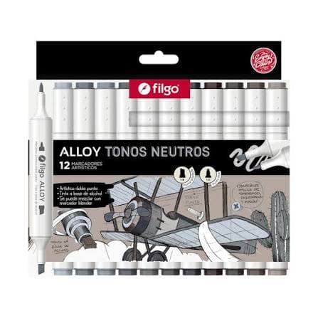 MARCADORES ALLOY NEUTROS X 12
